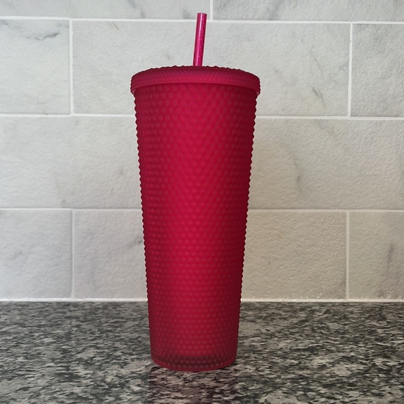 NWT Starbucks Studded Pink Tumbler 24oz - Picture 5 of 7